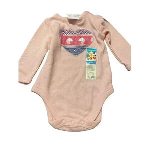 garanimals 3-6months pink thermal graphic bodysuit